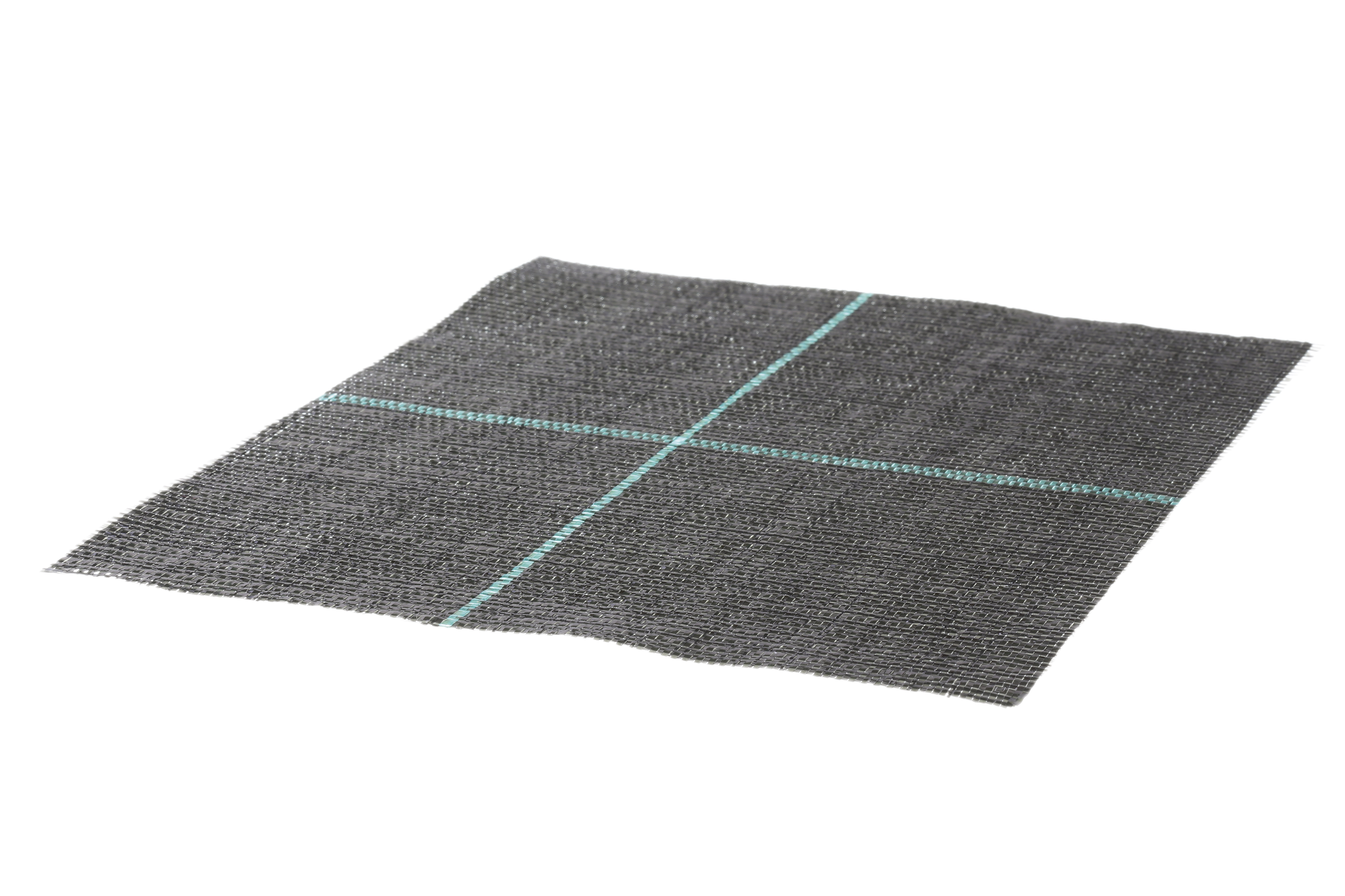 Unkrautblocker Unkrautblocker 100 - Bodenschutzgewebe, PP-Gewebe, schwarz mit grünen Streifen, 100 g/m²