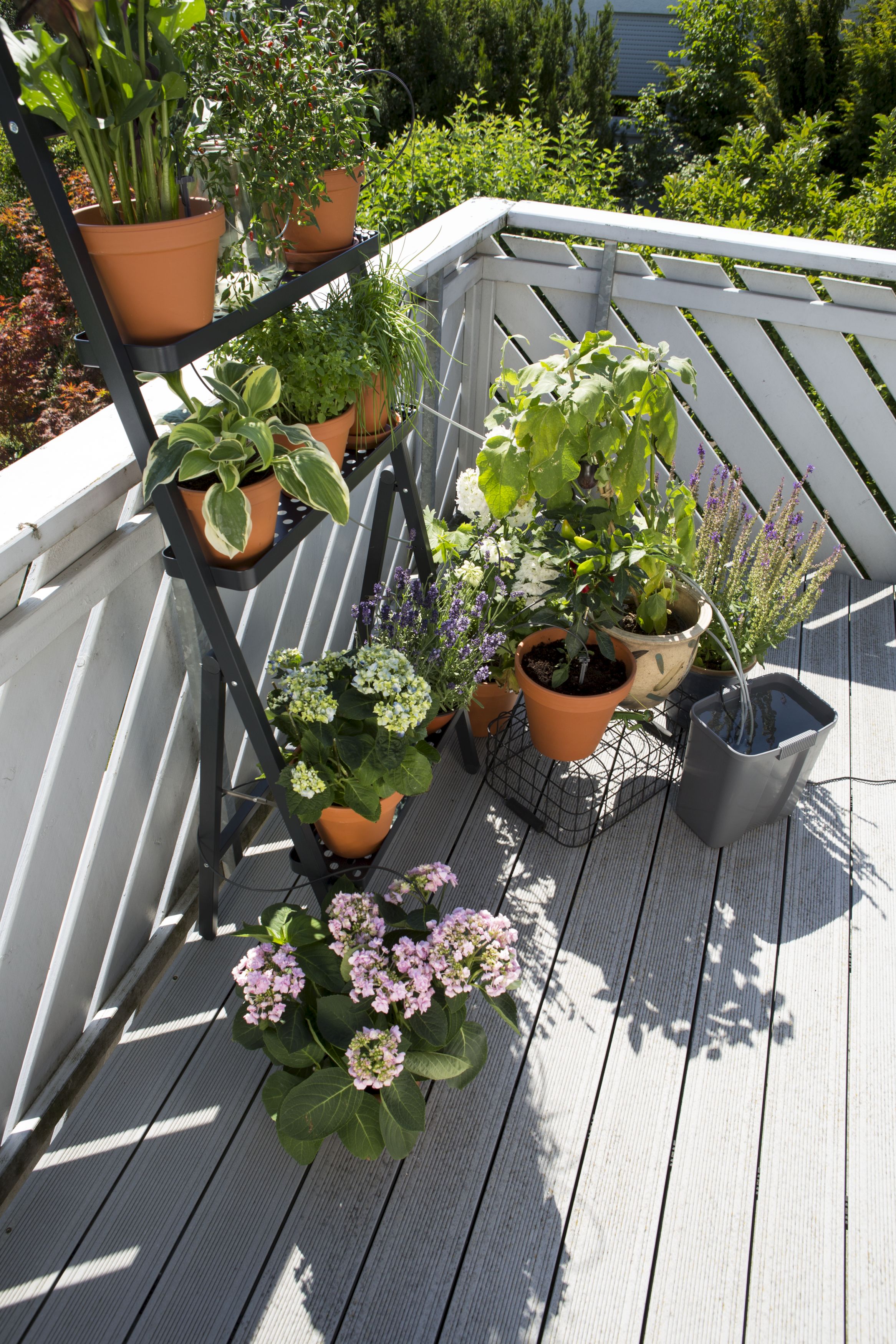 4078500126601-PT01 GARDENA City Gardening Urlaubsbewässerung-Set mit Vorratsbehälter