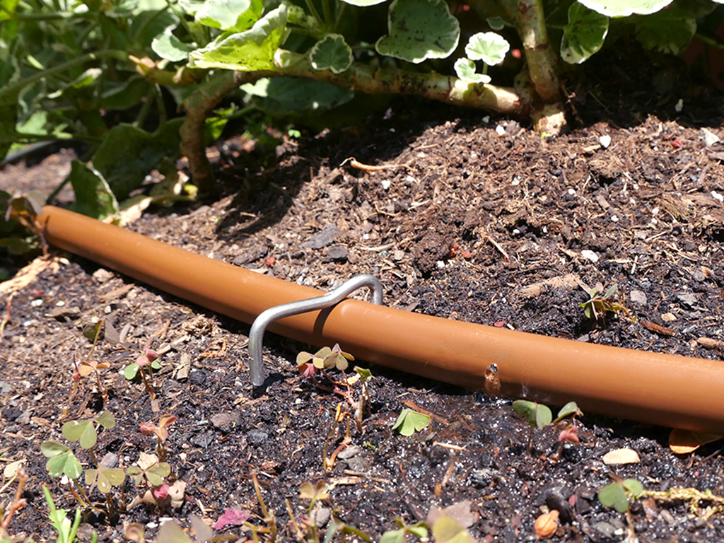 tropfschlauch-im-beet Erdspieß aus Stahl für 17-mm-Schlauch (S)